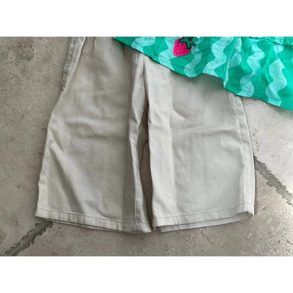 NWT Old Navy wide leg pants and green sleeveless top set - size 12-18 month‎